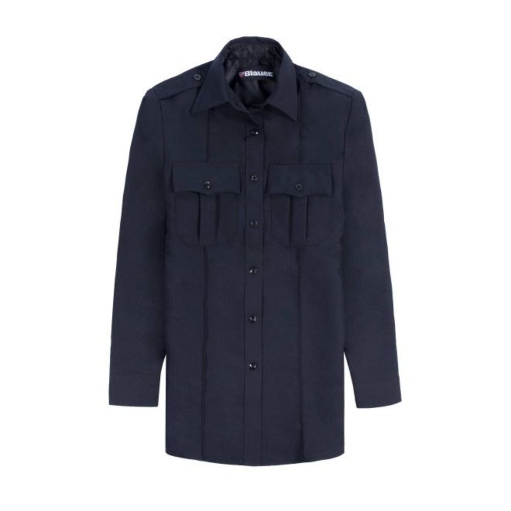 NWT Blauer LS Zippered Polyester Shirt Womens 50 Dark Navy 8600W-Z - Picture 2 of 7